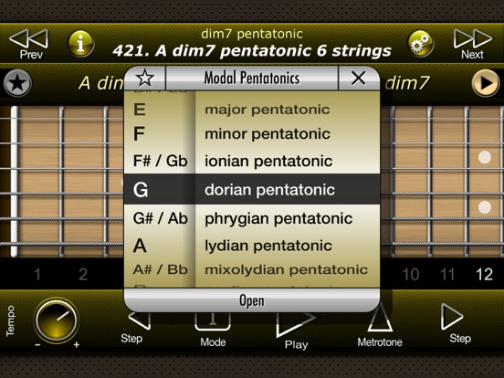 Guitar Modal Pentatonic Scales iPad app afbeelding 3