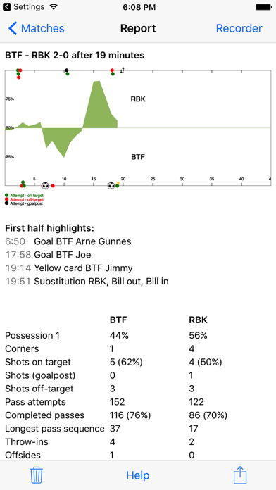 MyFootballStats Screenshot