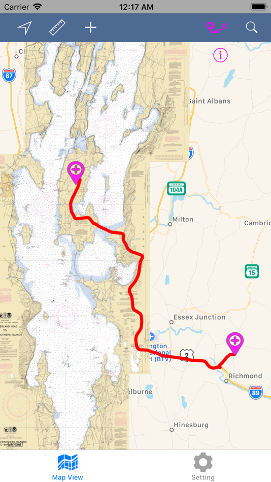 #7. Lake Champlain – Boating Map (iOS) 由: Vishwam B