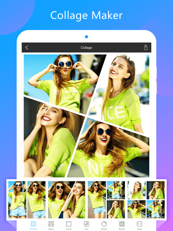 Photo Mirror Collage Maker Pro iPad screenshot 4 - Photo & Video app