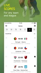 Scores & Video: soccer 2018 screenshot #1 for iPhone