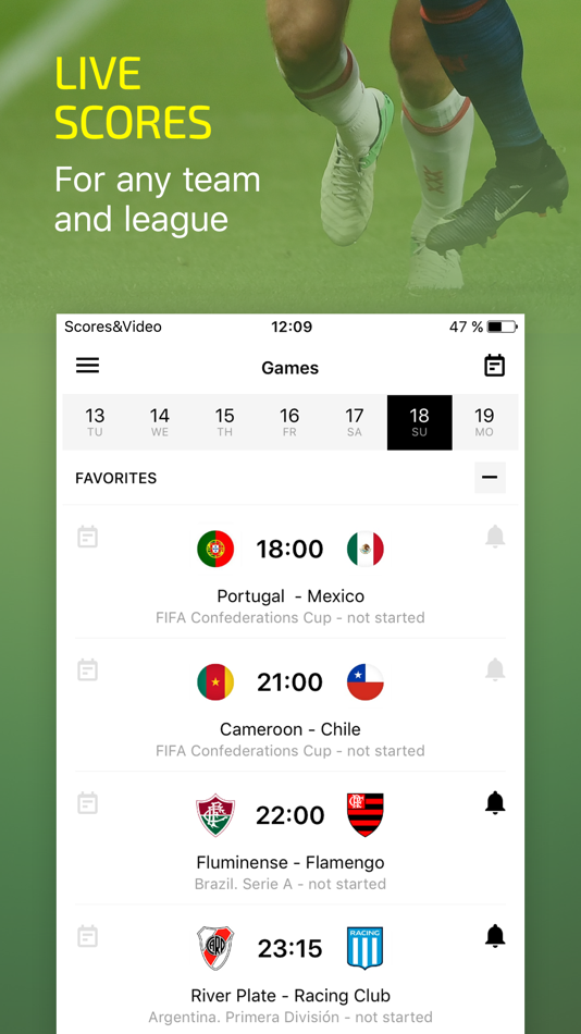 Scores & Video: soccer 2018 - 4.6.1 - (iOS)