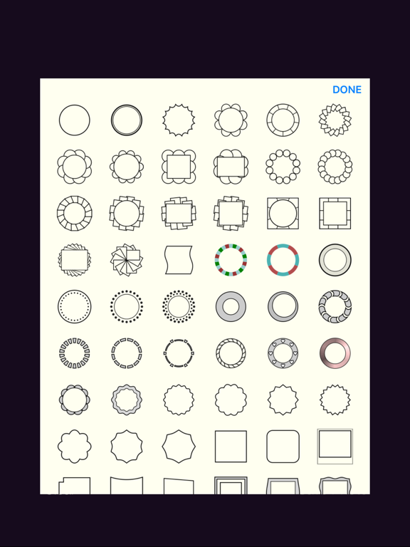 Shapes++ ◯ frame & circle crop iPad screenshot 5 - Photo & Video app