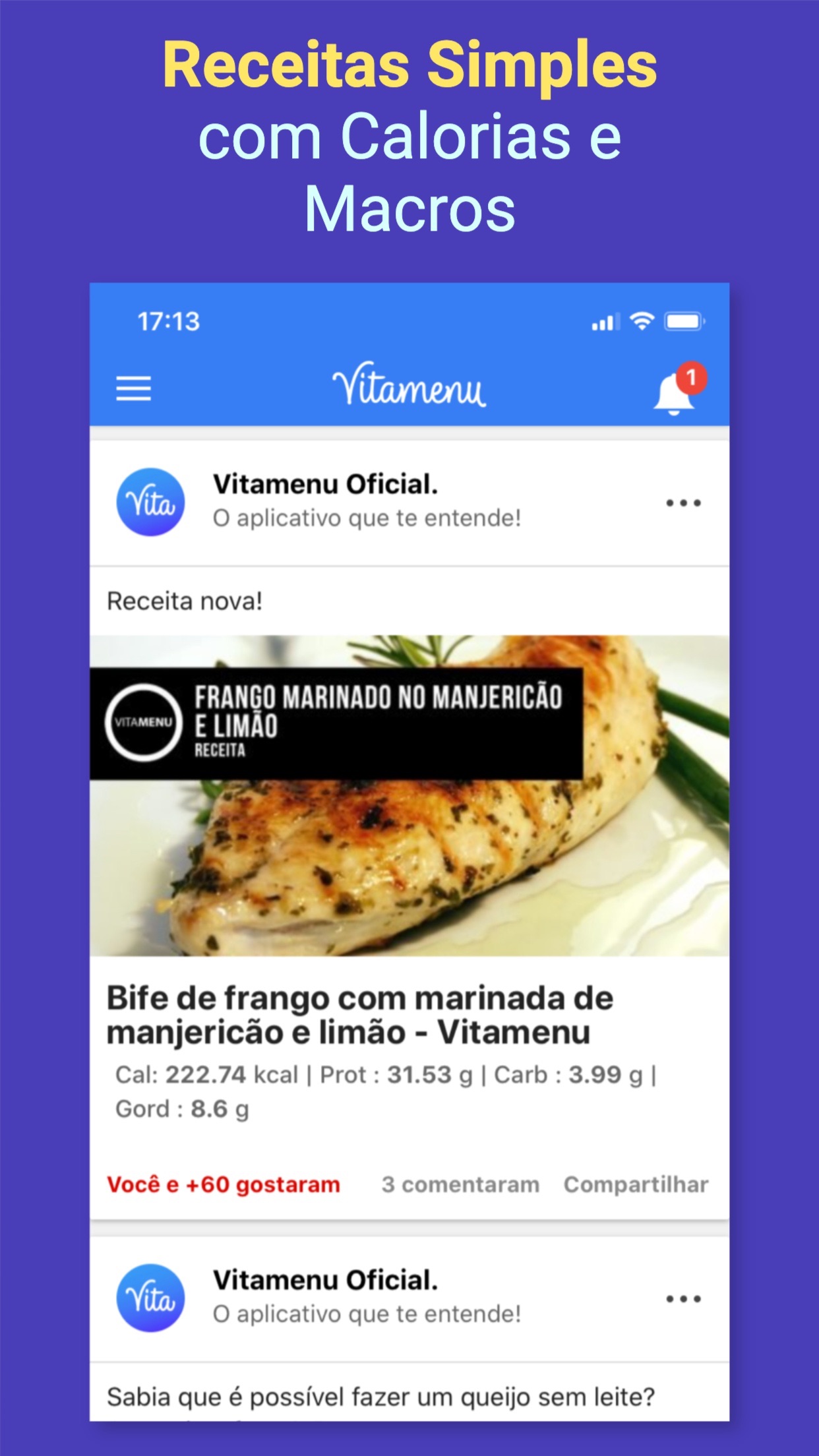 Screenshot do app Vitamenu - Dieta com Saúde