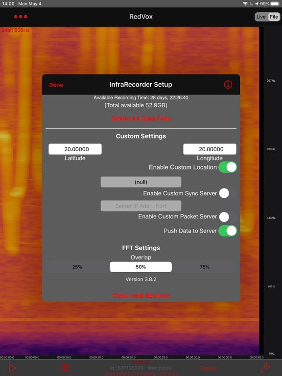 Infrasound Recorder iPad screenshot 9 - Utilities app