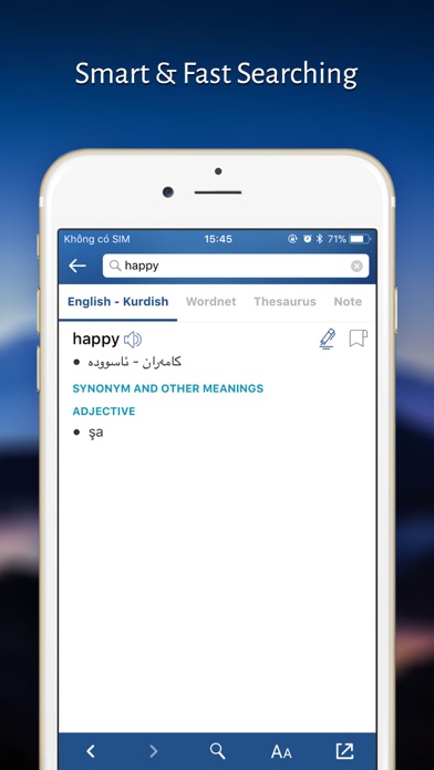 Kurdish English Dictionary + Screenshot