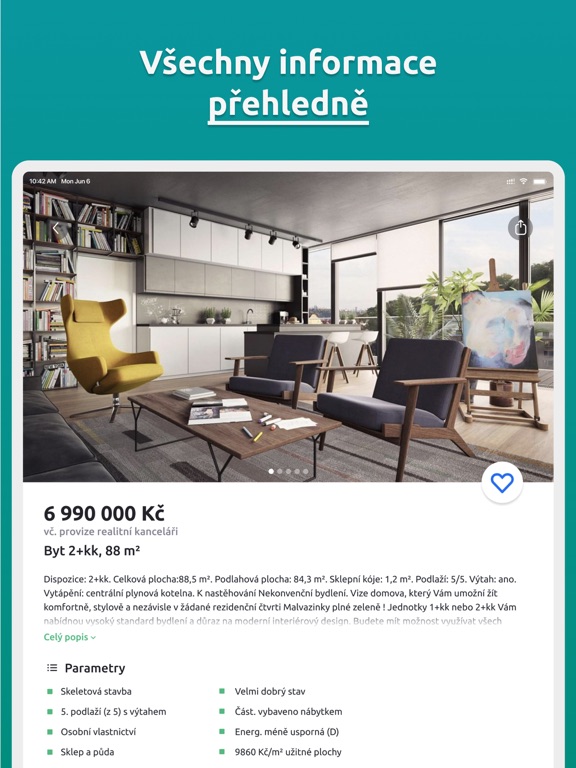 Realingo Bydlení & Nemovitosti iPad screenshot 2 - Lifestyle app