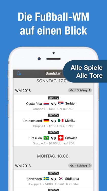 TV.de WM Live TV App 2018