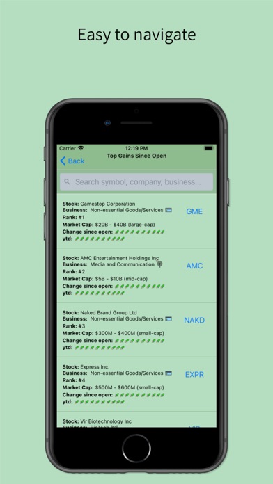 U.S. Stock Track Screenshot