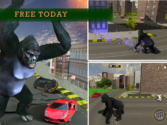 Ultimate Rampage Mad Gorilla iPad screenshot