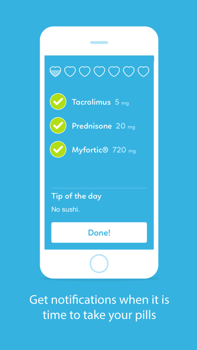 Transplant Hero - Pill alarm Screenshot