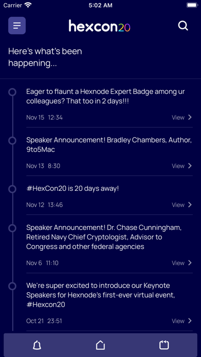 Hexnode Events Screenshot