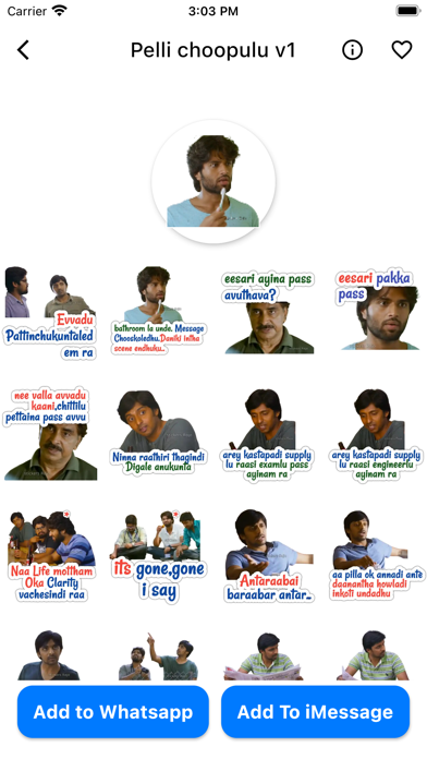 Stickers Raja-Telugu stickers Screenshot