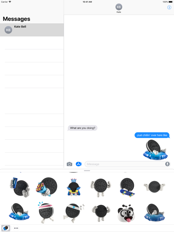 Oreo-emoji iPad screenshot 3 - Stickers app