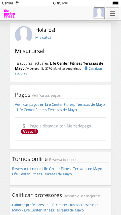 Life Center Fitness Screenshot