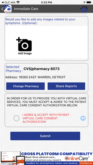 OLC Patient Screenshot