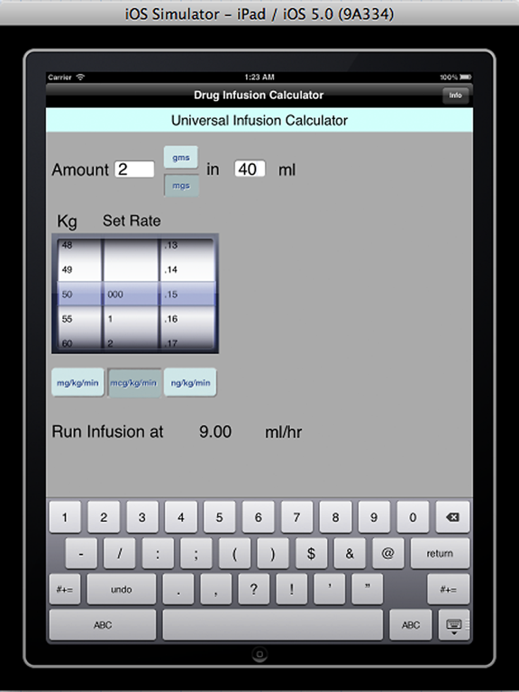 Screenshot #4 pour anesthesia infusion calculator