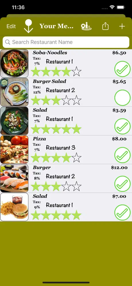 MenuFavorites