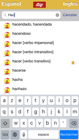 Spanish-English Larousse screenshot