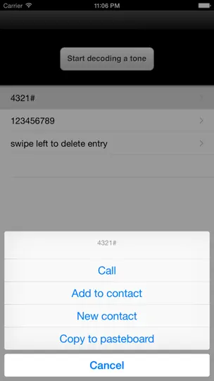 DTMFdec iPhone Ekran Görüntüsü 2