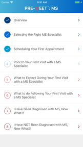 Pre-Meet: Multiple Sclerosis screenshot