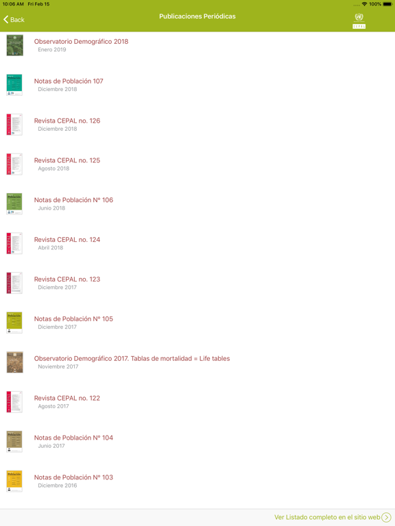 Screenshot #5 pour Publicaciones CEPAL