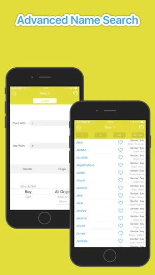 Captura de pantalla de Baby Name Assistant en iPhone 4