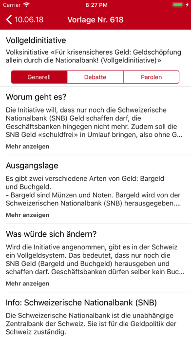 SwissVote iPhone screenshot 4 - Reference app