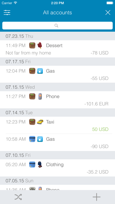 My Wallets - Finance Tracking Screenshot