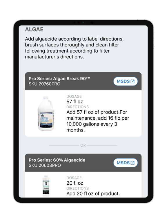 Pro Series Pool & Spa iPad screenshot 5 - Utilities app