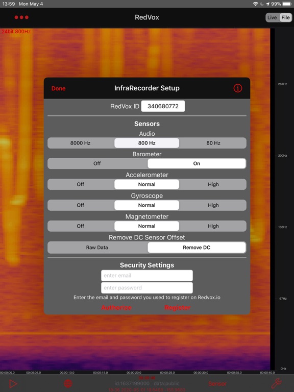Infrasound Recorder iPad screenshot 8 - Utilities app