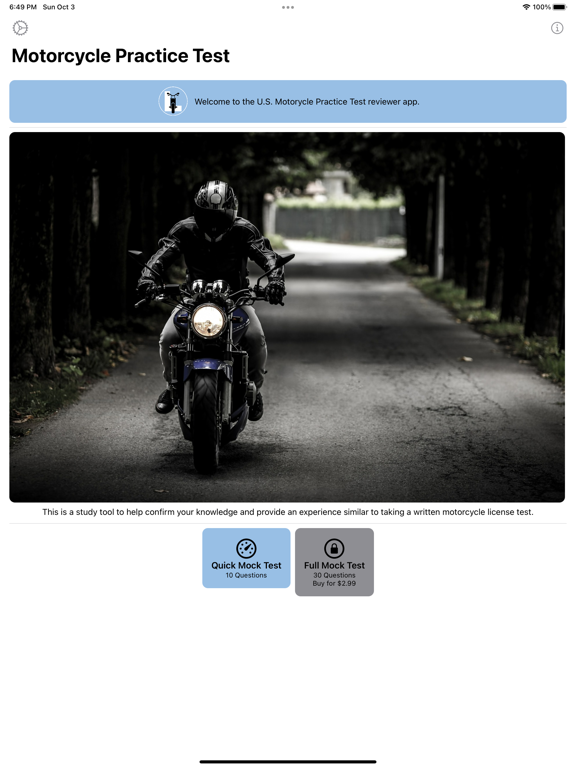 Screenshot #4 pour U.S. Motorcycle Practice Test
