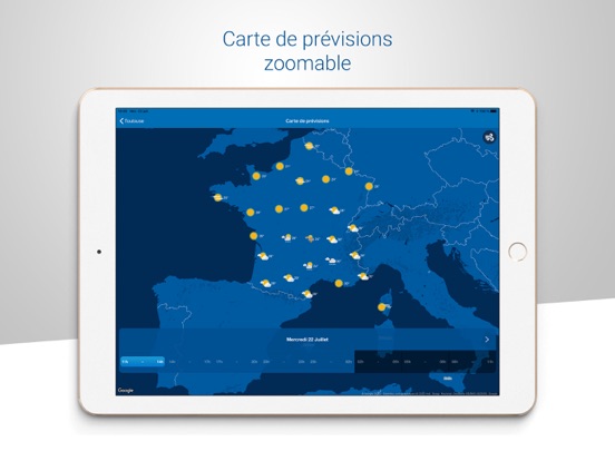 Météo-France iPad app afbeelding 6