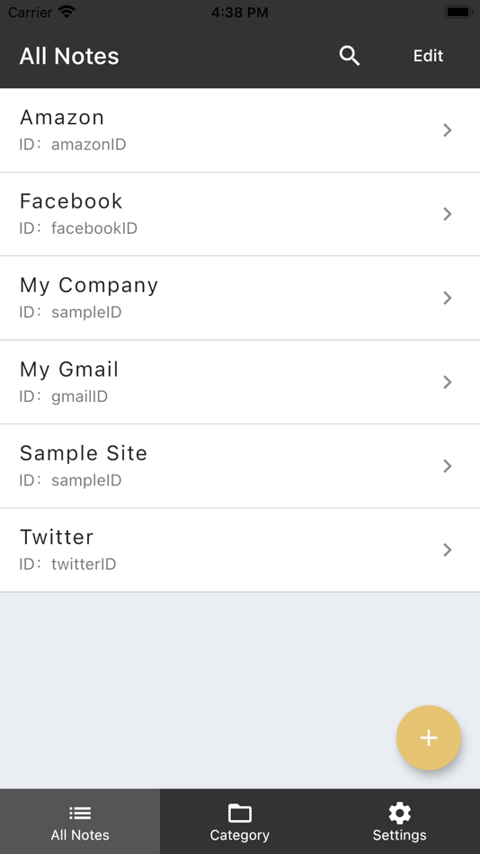 #3. Password Notepad | P-Note (iOS) 由: NAOYA ONO