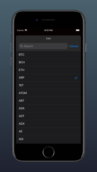 CoinWidget - Bitcoin and more Screenshot