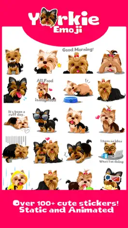 Game screenshot Yorkie Dog Emoji Stickers apk
