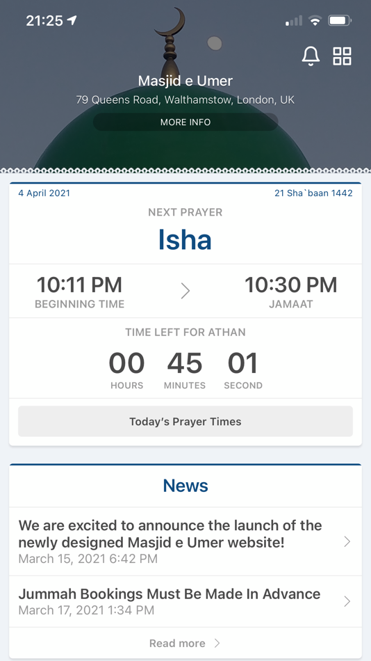 #3. Masjid-e-Umer (iOS) 由: MASJID-E-UMER TRUST