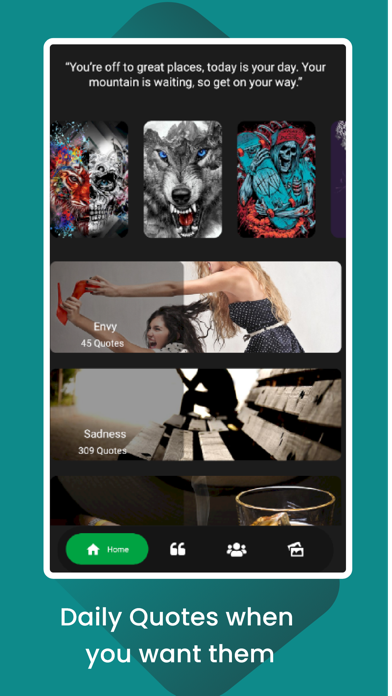 Self Motivational Quotes App Screenshot