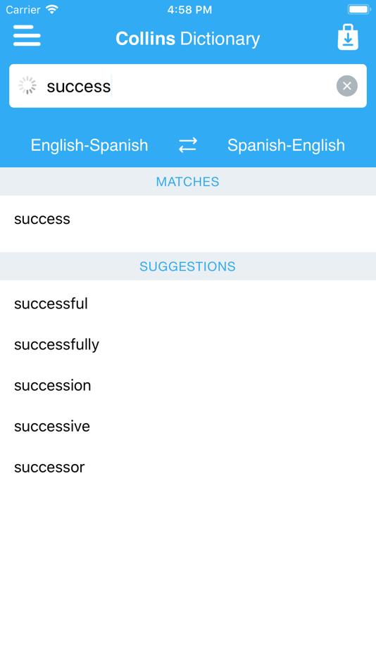 #5. Collins Spanish Dictionary (iOS) 由: MobiSystems, Inc.