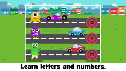 Letters & numbers monsters app Screenshot