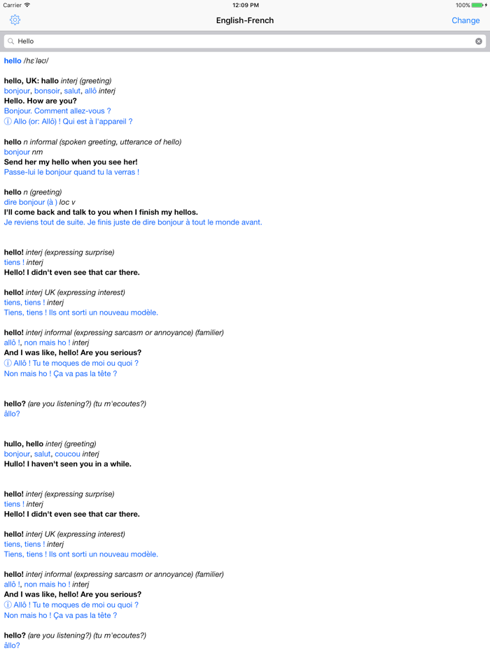 French – English Dictionary