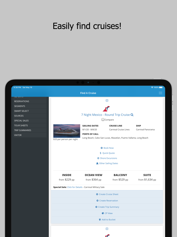 CP Maxx Mobile iPad screenshot 2 - Travel app