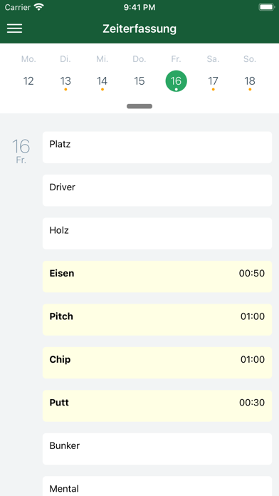 Golf Logbook Screenshot