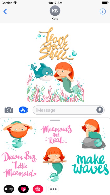 Mermaid Kisses Emojis Stickers