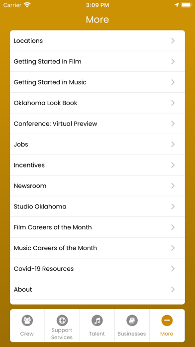 Oklahoma Film + Music Office Screenshot