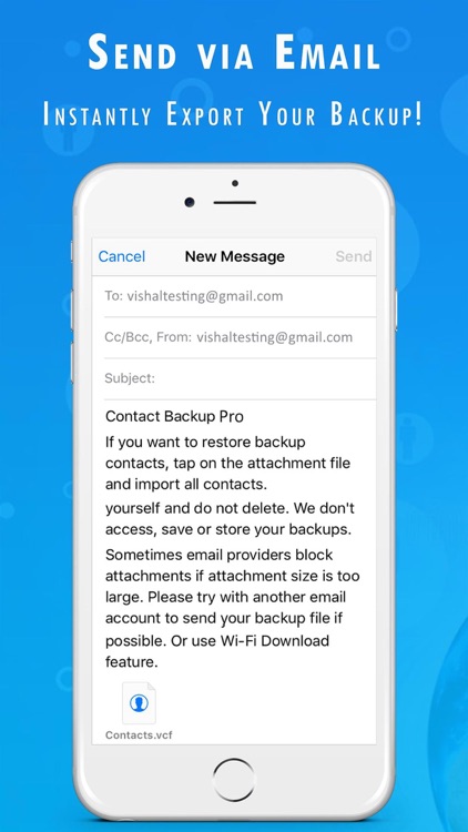 Contact Backup Pro