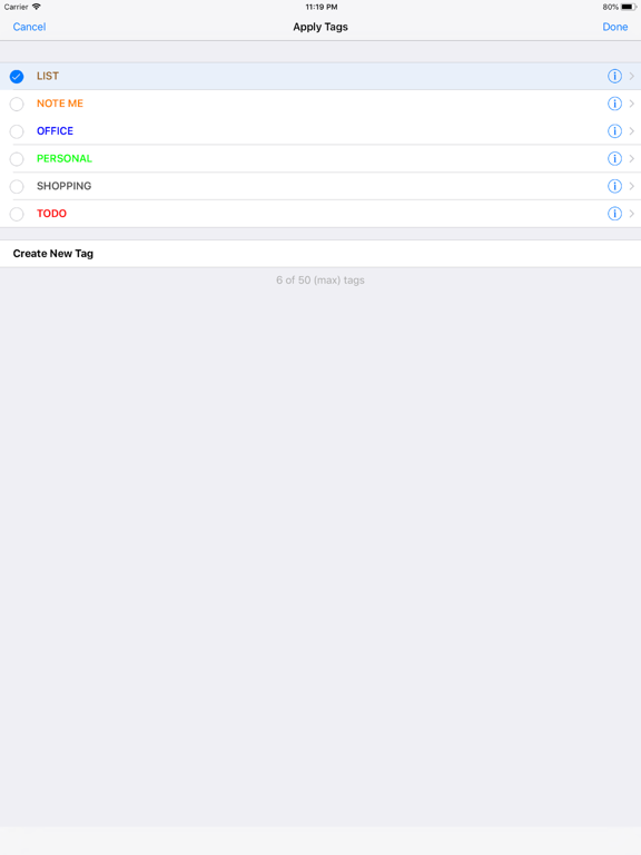 Note Me iPad screenshot 5 - Productivity app