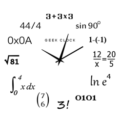 ‎Đồng hồ Geek Analog
