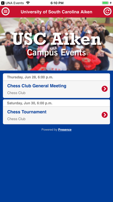 USCA Campus Events screenshot 2