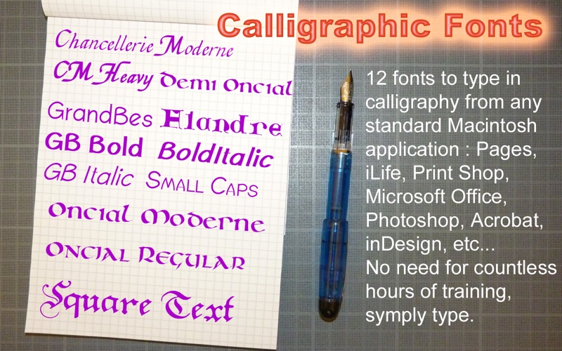 calligraphic fonts iphone screenshot 1